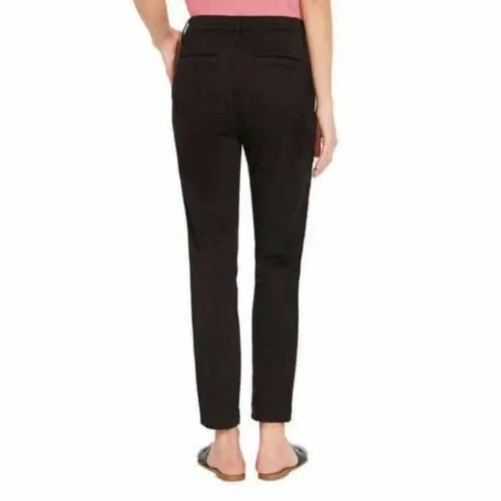 Nautica Tensel Ankle Trouser Pants Size 12 27" Inseam Black Work Dress - Picture 3 of 11